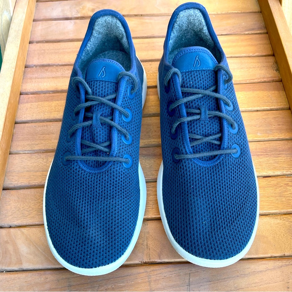 Allbirds OTR TR Men's 12 Blue Tree Runners Low Top Lace Up Knit Sneaker Shoes